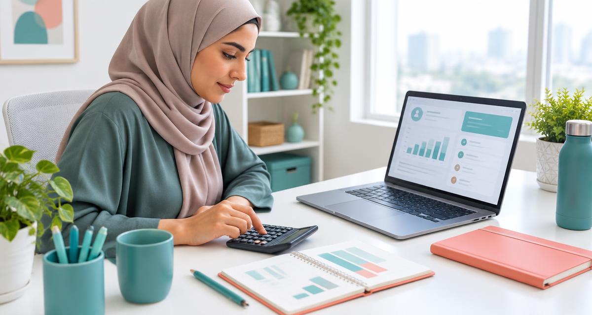 مستقلة تراجع ميزانية العمل وتكاليفه باستخدام آلة حاسبة